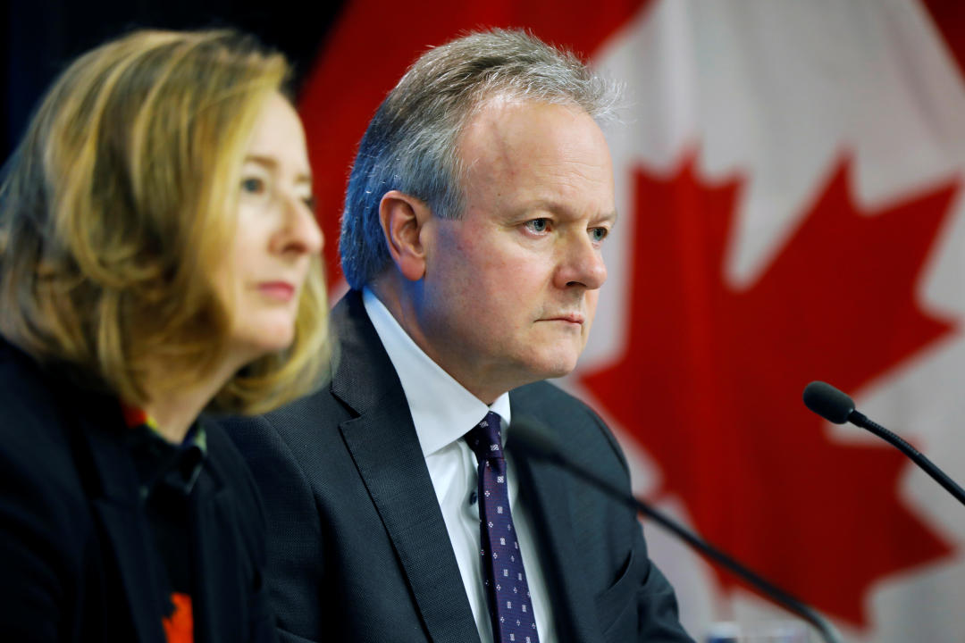 Bank of Canada Governor Stephen Poloz looks on next to Senior Deputy Governor Carolyn Wilkins, during a news conference after announcing the latest rate decision in Ottawa, Ontario, Canada January 22, 2020.  REUTERS/Blair Gable